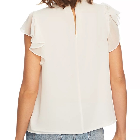 Smocked Flutter-Sleeve Top 1 State size M - Picture 3 of 9